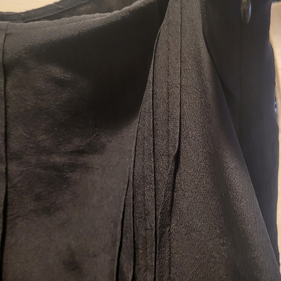 Silkland 100% Silk Black Ruffled Skirt With Bow Details Size 10 - Picture 5 of 6